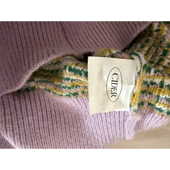 Cider Pastel Plaid Cardigan Sweater Women’s Size M Small Button Cropped Cardigan - Picture 7 of 8